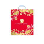 Пакет ПВД (37х42 cм, красный с узорами) 102679