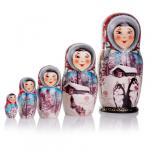 Матрешка с лого набор(5шт)-Хаски 104171